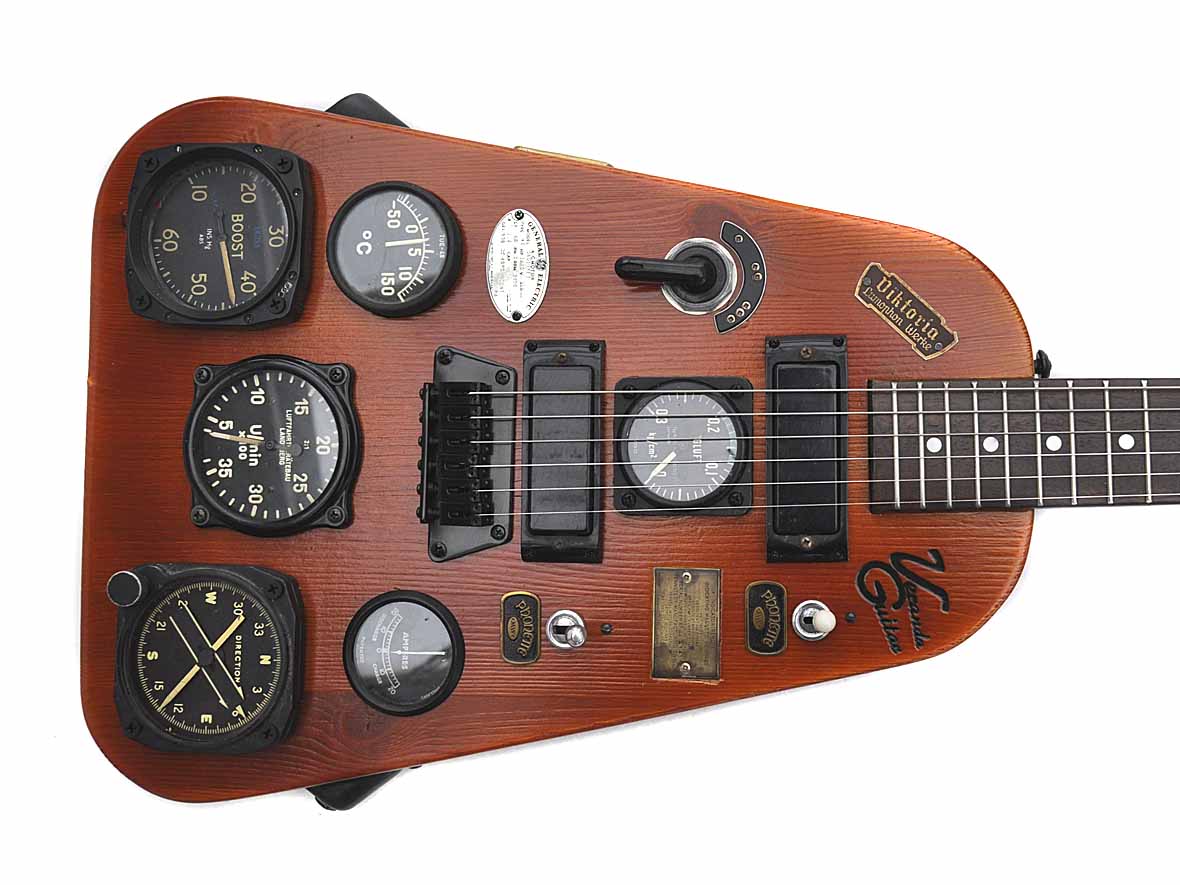 Veranda Cockpit Guitar mit Gibson Humbucker, Flugzeug Gitarre
