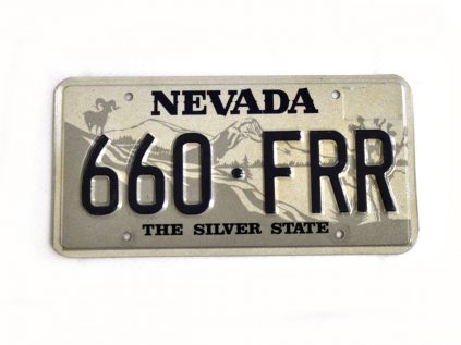 License Plate Nevada - The Silver State